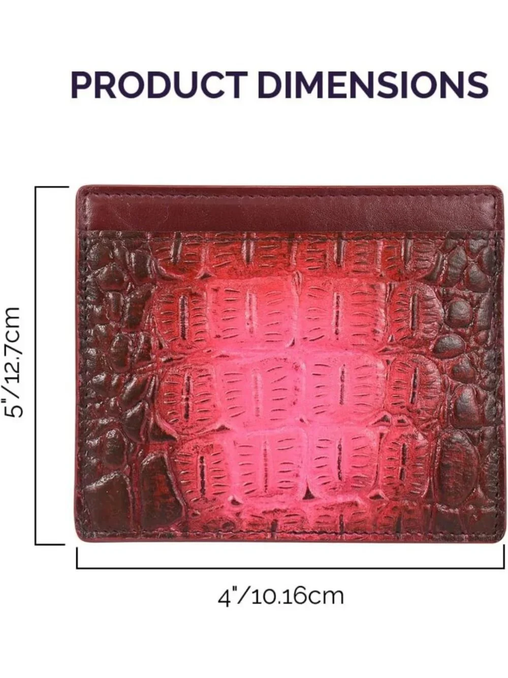 Hand-Painted Genuine Leather Women's Card Holder, Stylish & Functional Accessory